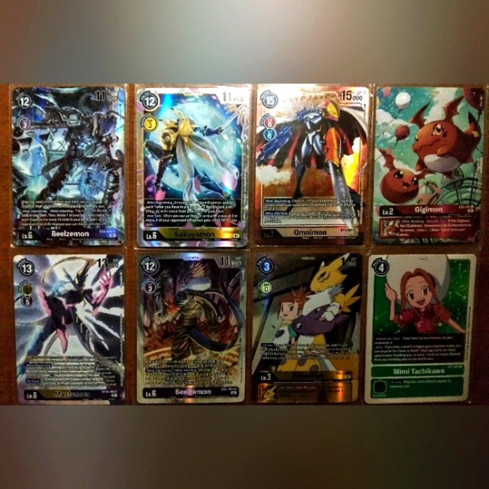 **Digimon** Cards (set of 8)... MINT !!